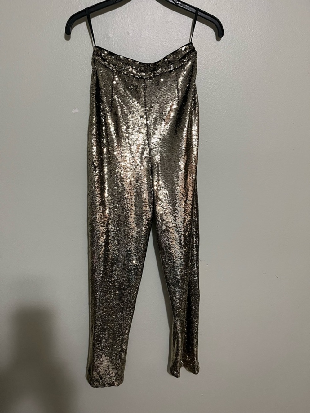 Antonio Melani Gold Sequined Evening Pants